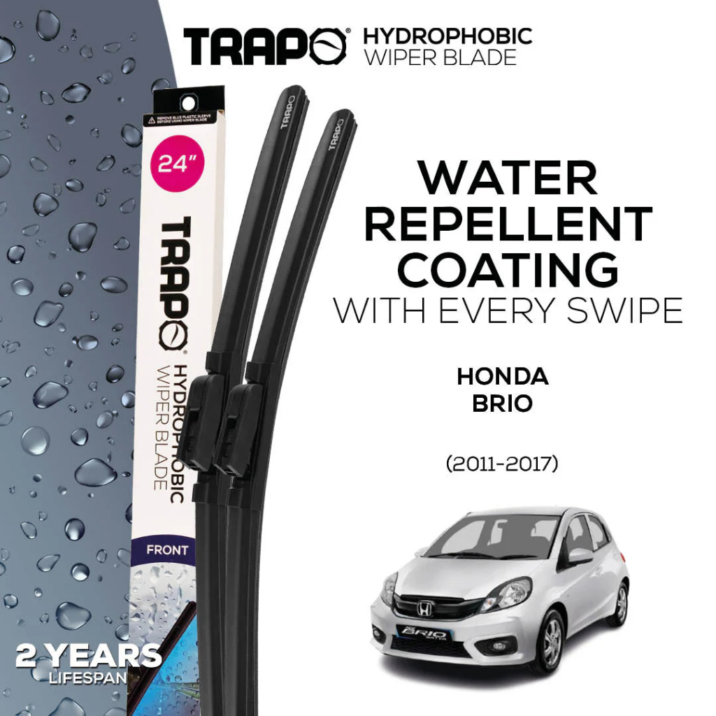 Wiper Trapo Hydrophobic Wiper Blade Honda Brio (2011-2017) Wiper Mobil Brio