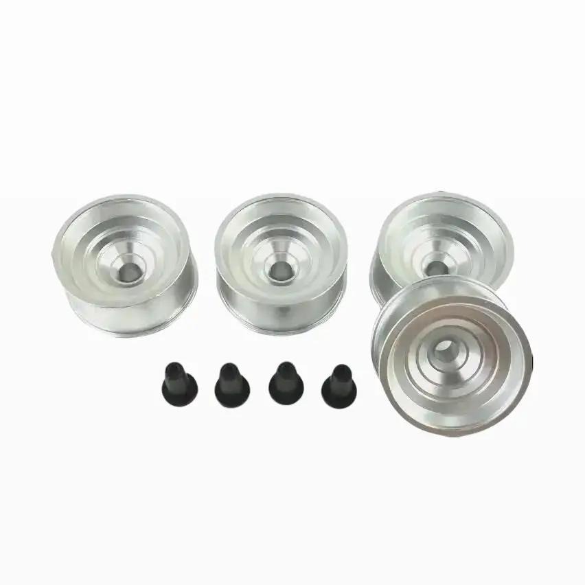 Rep Velg ALU Tamiya 95012 HG Aluminium Wheel Tornado Large Silver - VATL07