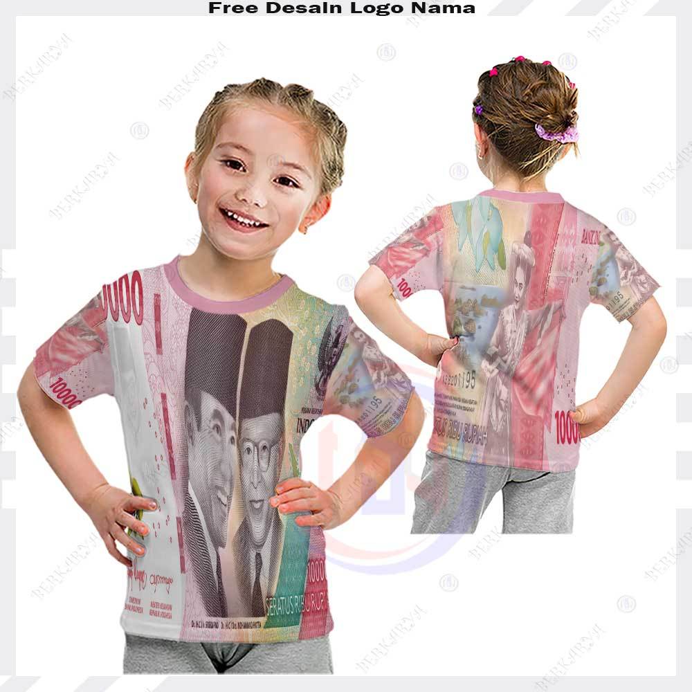 Kaos Anak Baju Gambar Uang 100 Ribu Terbaru Kaos Anak Kekinian Jersey Uang 100 Ribu Fullprinting