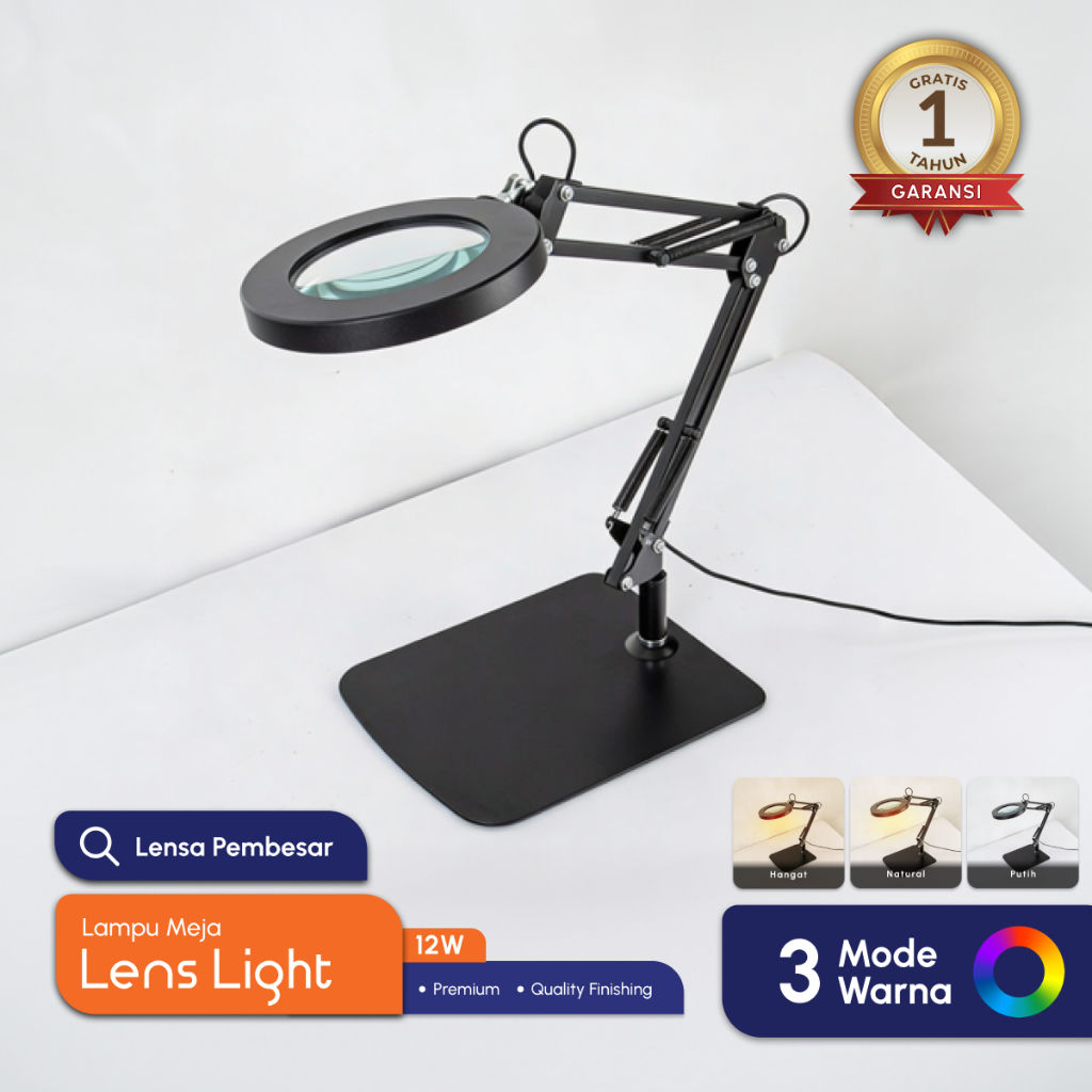 MIMOON Kaca Pembesar Servis Elektronik Kaca Pembesar Layar Hp Lampu LED Lampu Lampu Meja