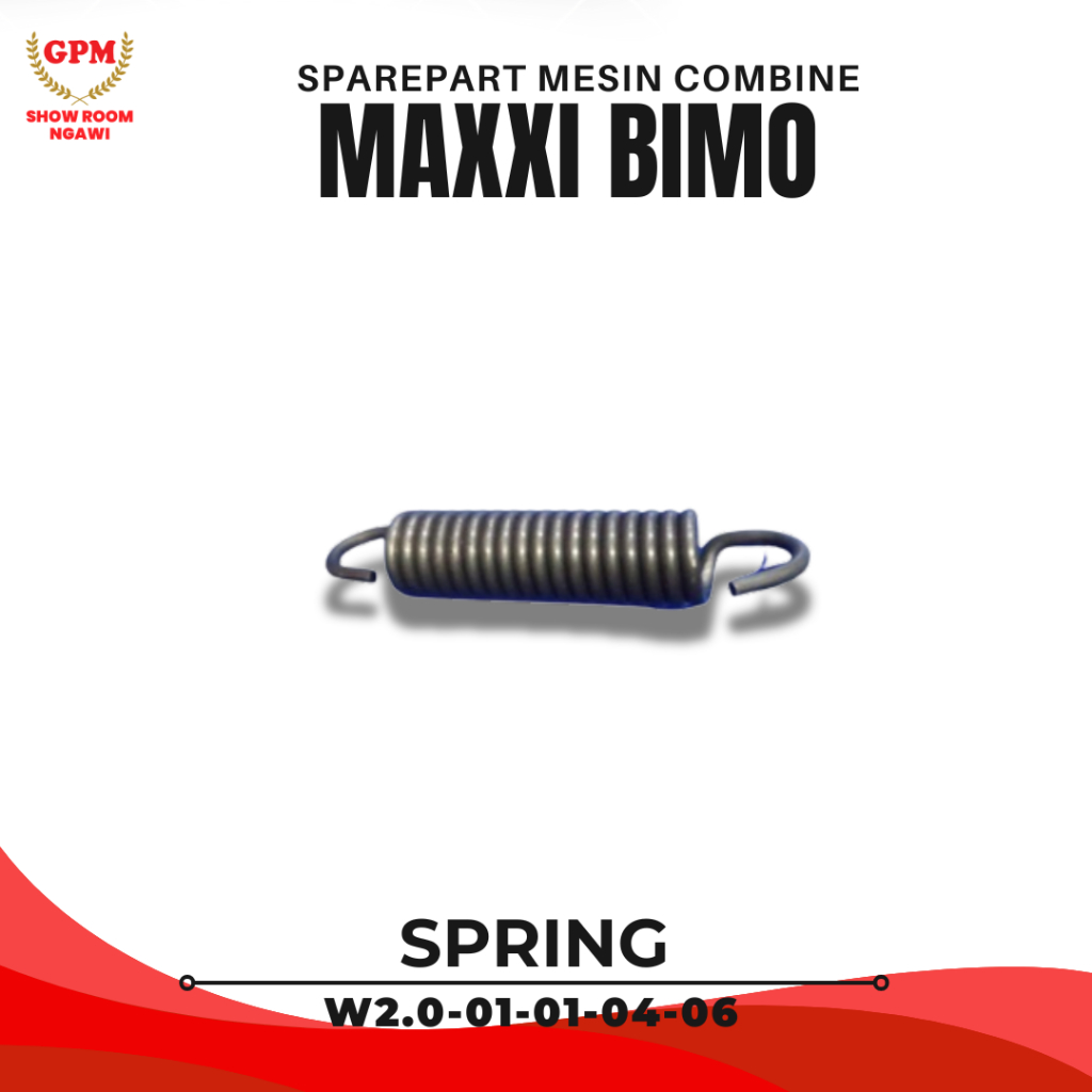 Sparepart Suku Cadang Spring Per Pegas W2.0-01-01-04-06 untuk Mesin Panen Padi Combine Harvester MAX