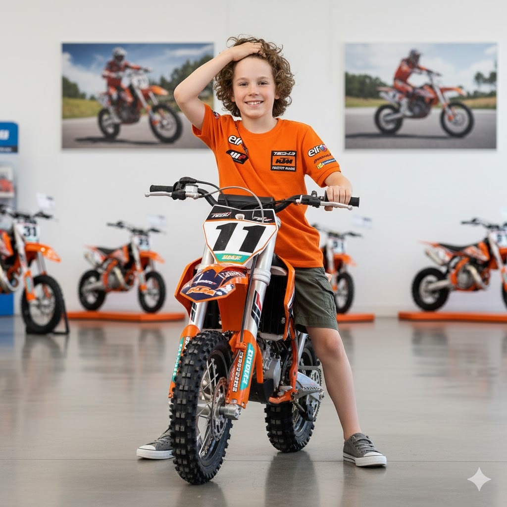 Kaos Anak Racing KTM Tech3 Factory – T-Shirt Anak Cowok Warna Putih,Hitam,orange