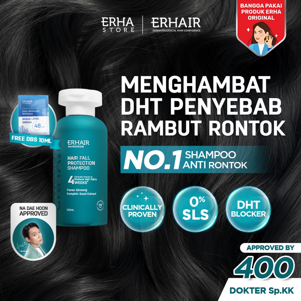 [BEST SELLER SHAMPOO HAIR FALL] ERHAIR HairGrow Shampoo NON SLS 100ml | Hair Shampoo | Sampo Rambut 
