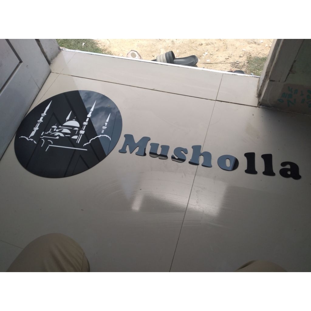tulisan musholla / sign musholla akrilik murah