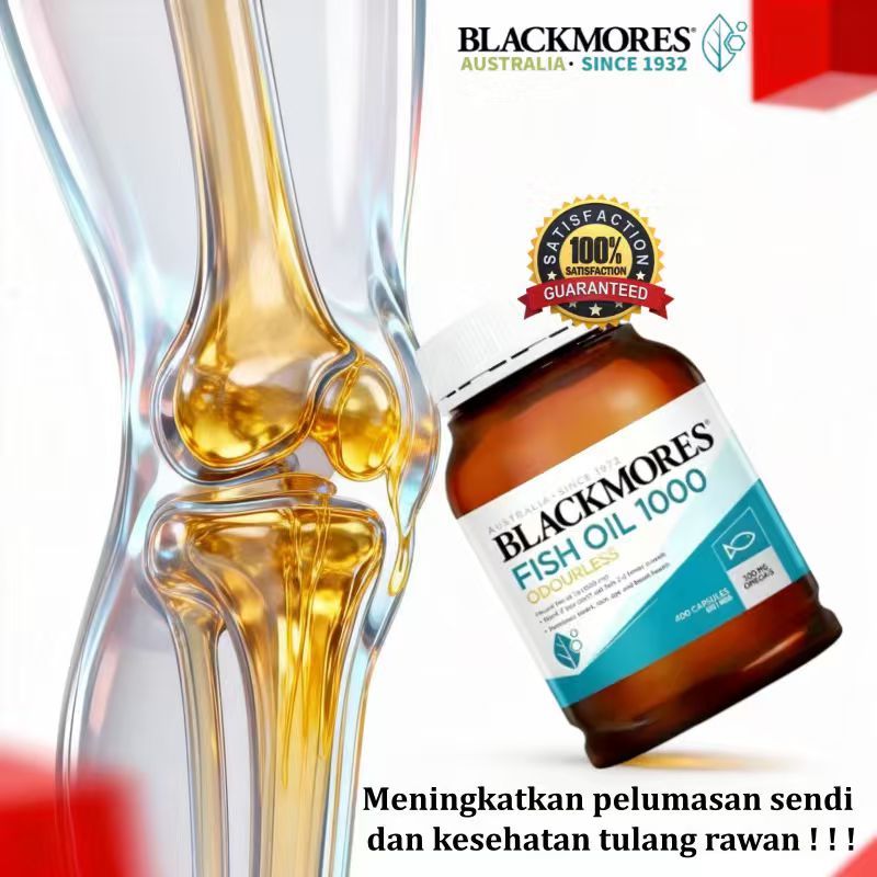 Blackmores Fish Oil Omega-3 1000mg Suplemen Vitamin Lindungi Kesehatan Anda 400 Kapsul