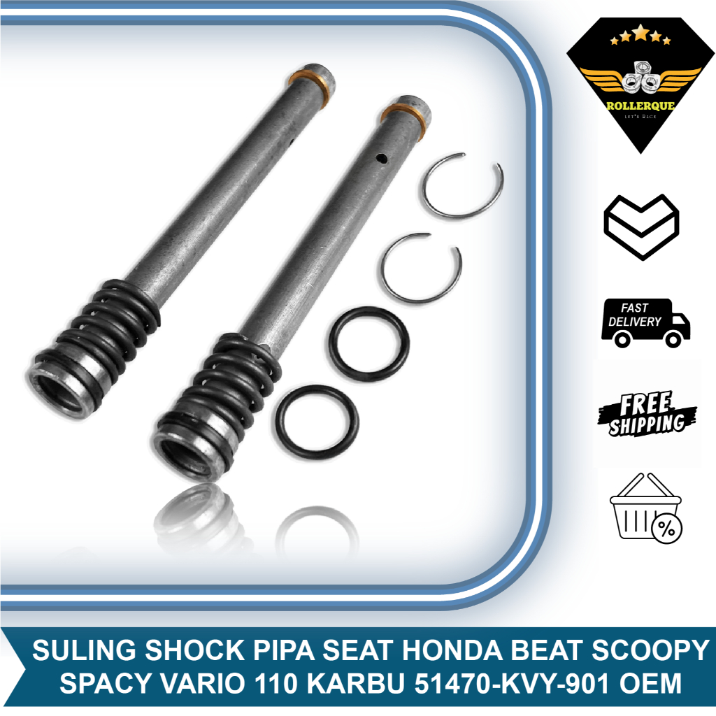 Suling Shock Depan SET Beat Vario Scoopy Spacy 110 Karbu KVY OEM