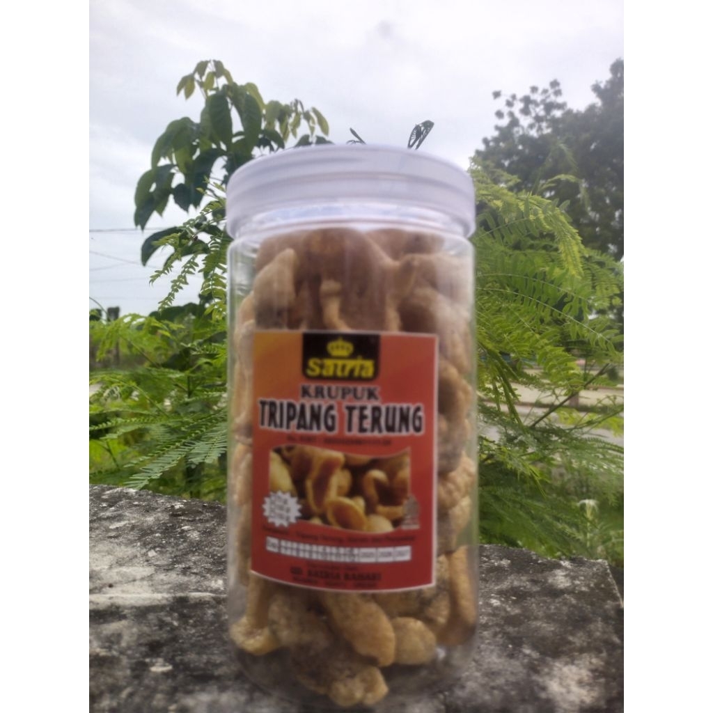 KRUPUK TRIPANG TERUNG TOPLES enak murah seafood