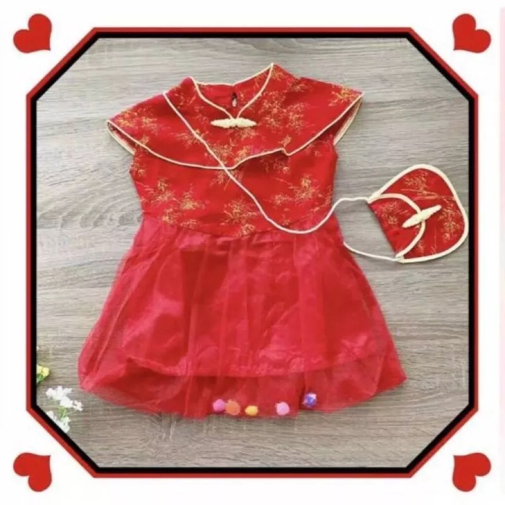 dress Cheongsam anak preloved