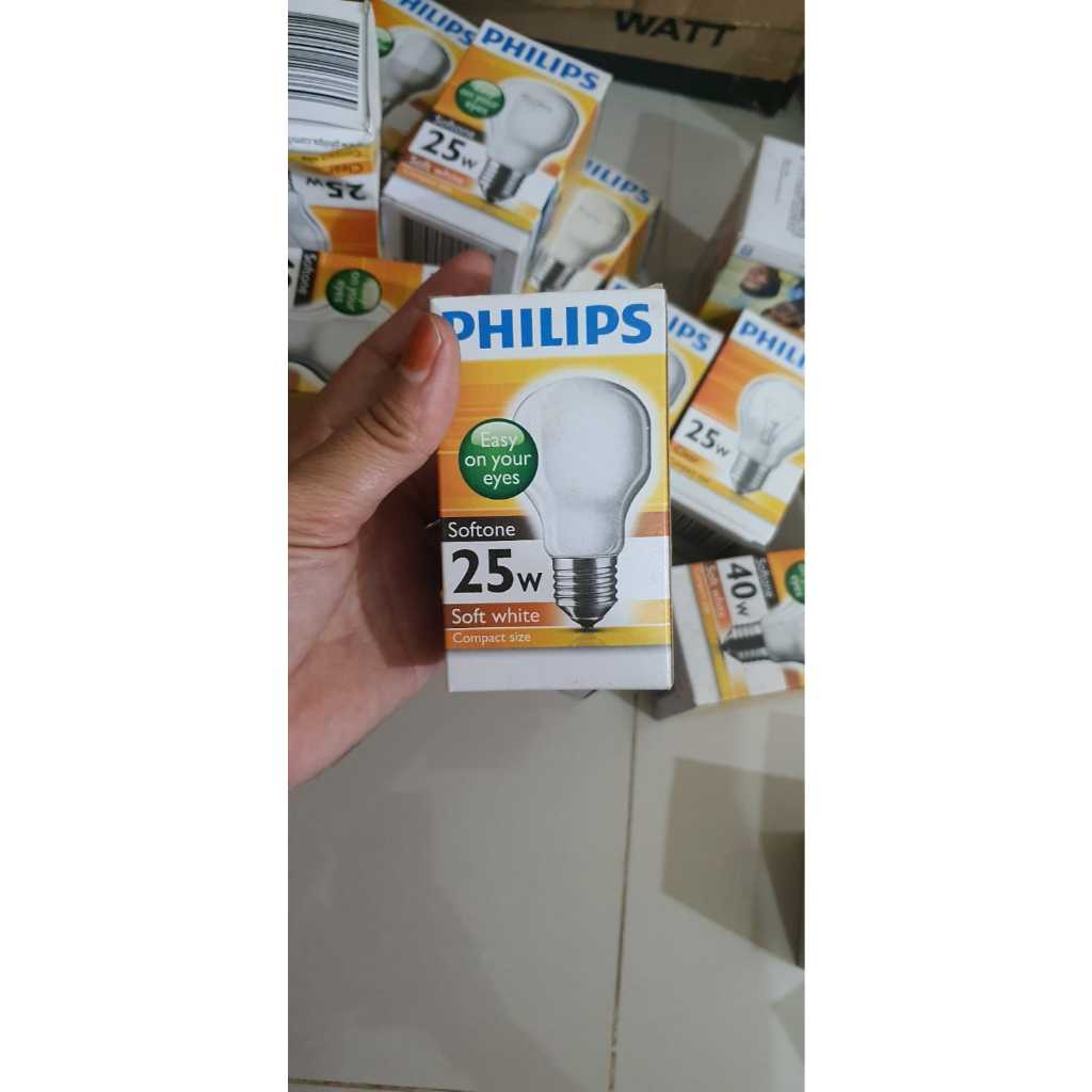 PHILIPS SOFTONE 25 WATT CAHAYA KUNING LAMPU PHILIPS