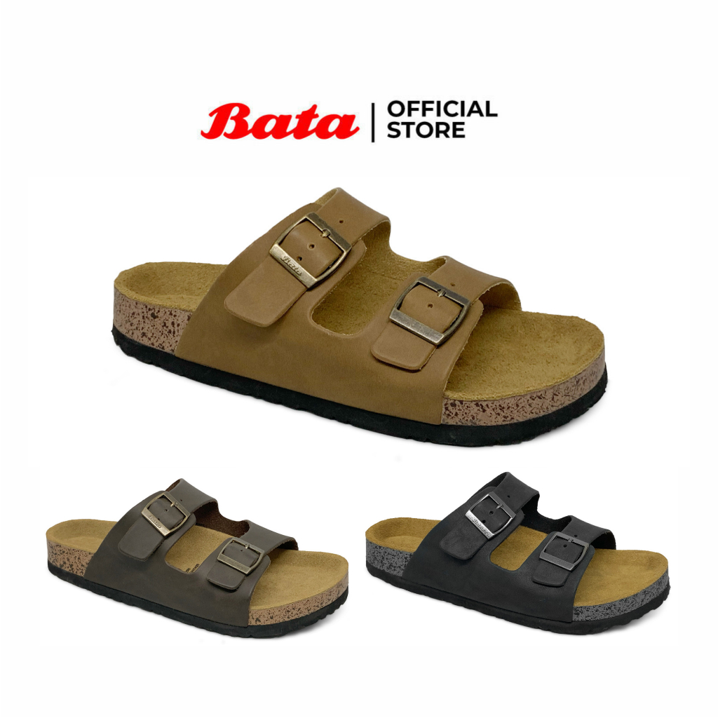 BATA - DURACEL "Genuine Leather" Sandal Mules Kasual Pria