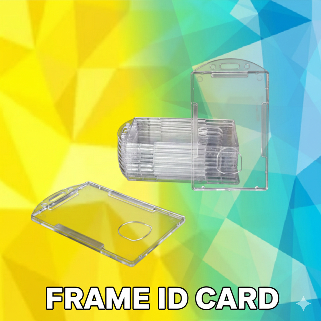 Frame Bening Transparan Id Card, Holder Id Card Bening, Holder id Card Satuan Kualitas Premium.
