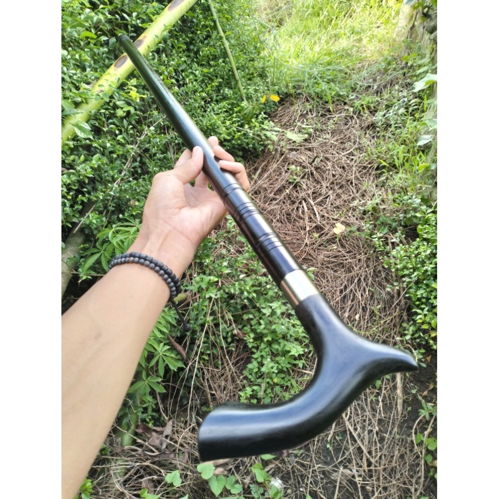 tongkat kayu galih kelor hitam super