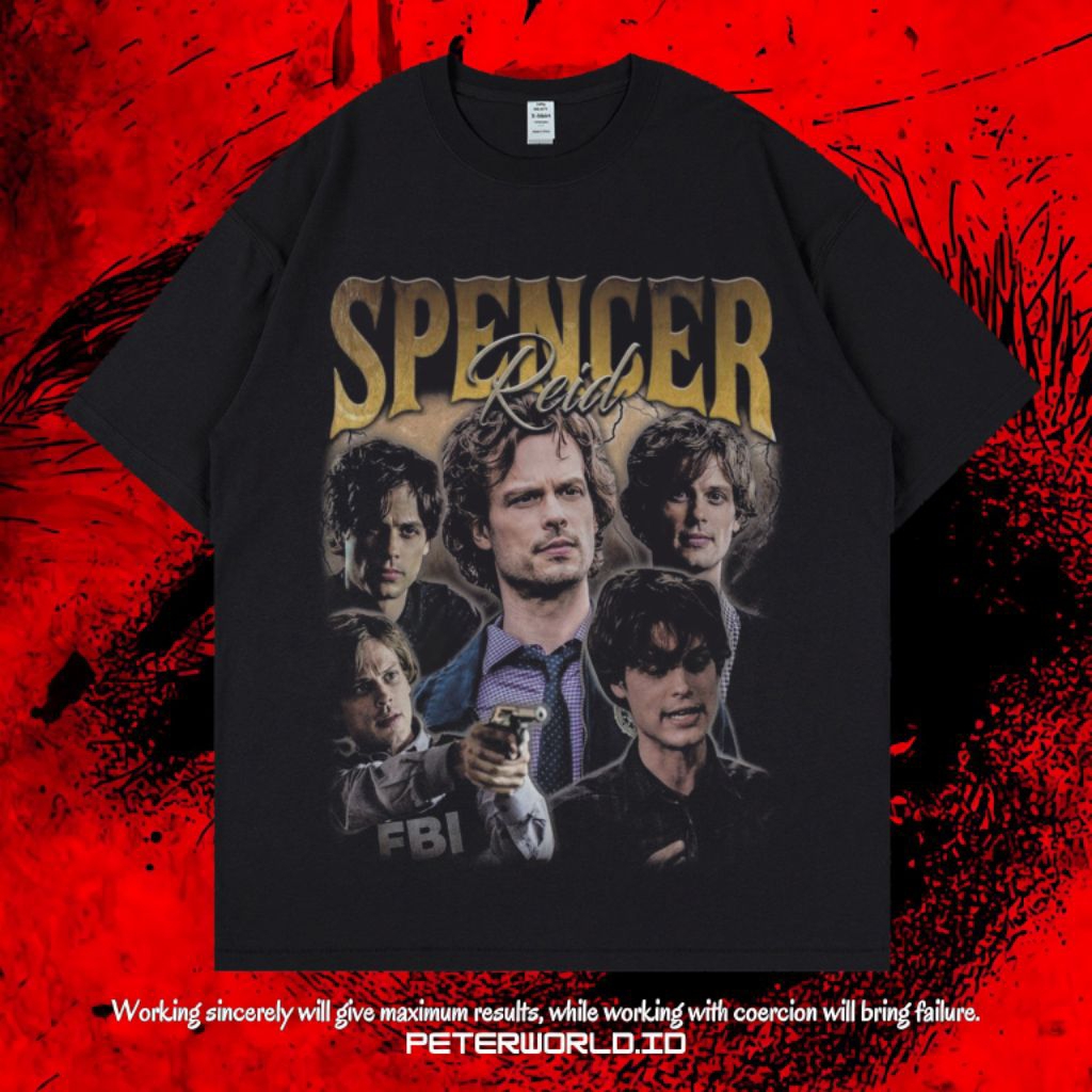 KAOS OVERSIZED / KAOS BLACK / OVERSIZED T SHIRT / KAOS SPENCER REID OVERSIZE BLACK VINTAGE TEE