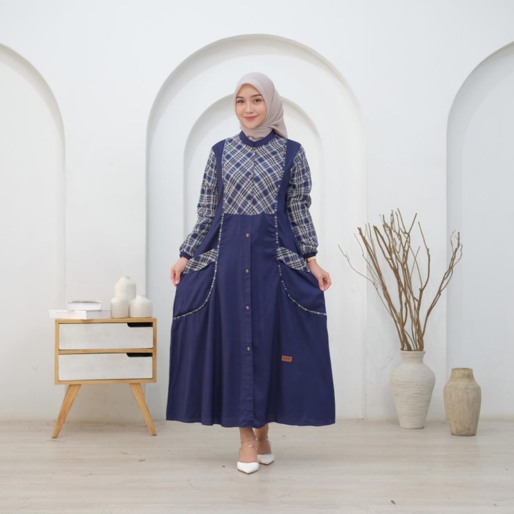 Midi Dress Miyazawa MD CKL Katun Haruka Rayon Twill Premium