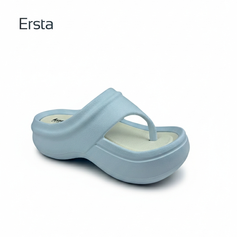Sandal Jepit Wanita Kekinian Terbaru Sendal Wedges Bahan Karet Tinggi 5cm Ukuran 35-40