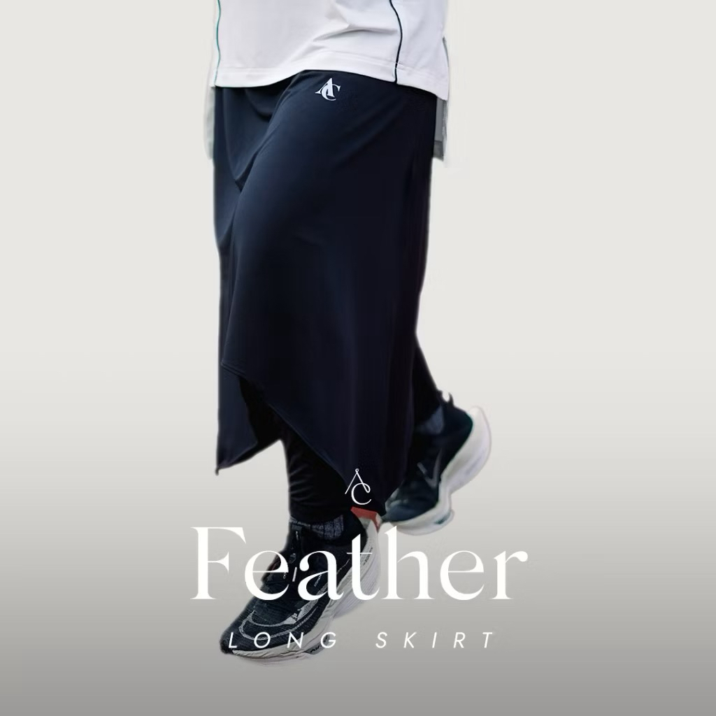 [PRELOVED] Alurcerita Feather Long Skirt by Alur Cerita Celana Rok Lari Olahraga Muslimah