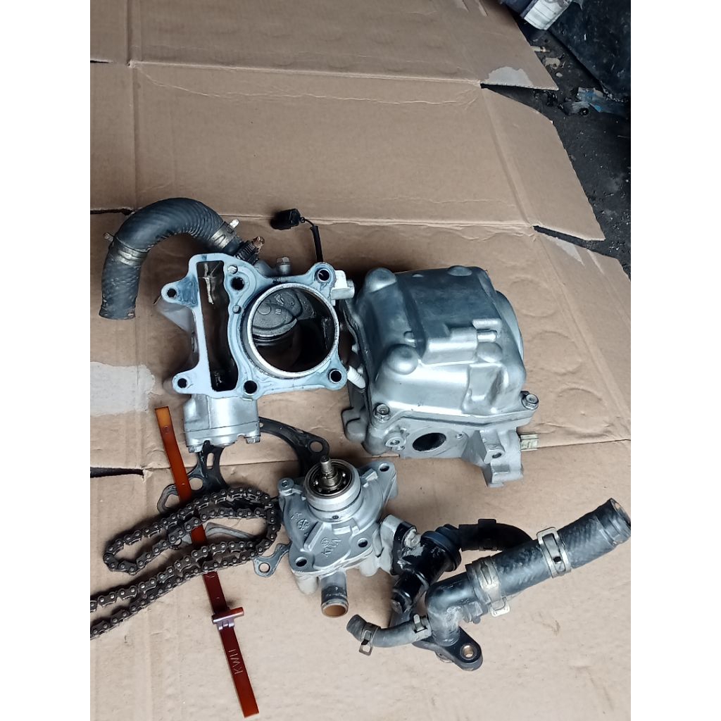 BLOK SILINDER BLOK HEAD+BLOK PISTON 1SET/MOTOR HONDA VARIO 150 LED(2017 2019) ORIGINAL COPOTAN SECON
