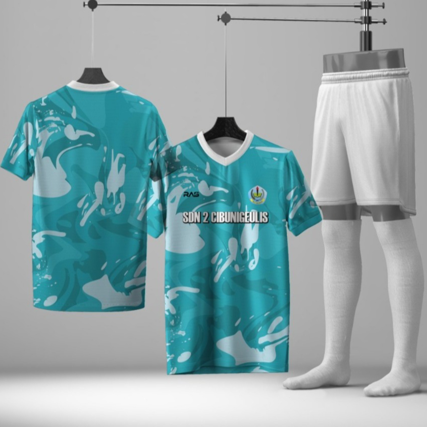 Jersey Futsal Kaos Voli Full Printing Satuan Cewek Cowok Desain Custom