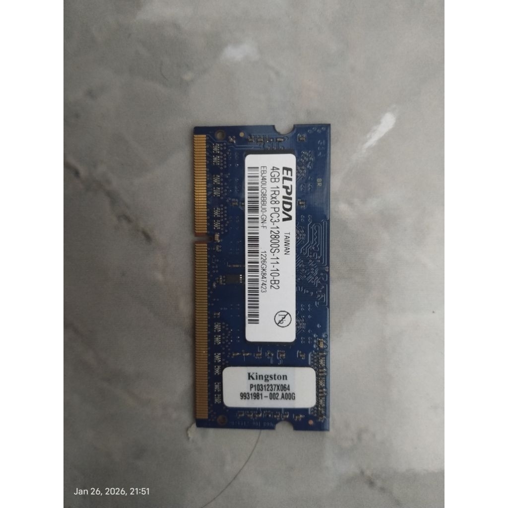 RAM Elpida DDR3 4GB PC12800