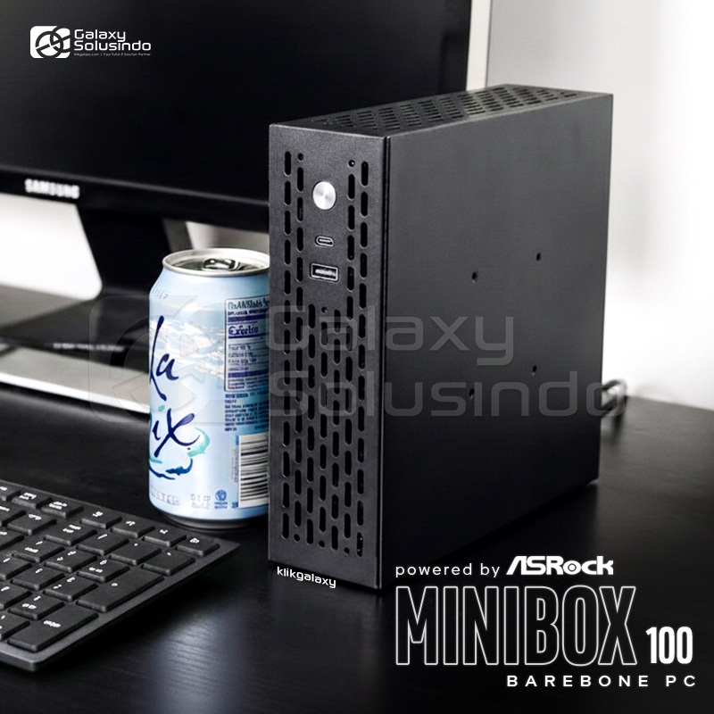 MiniBox 100 Barebone Mini PC Powered by ASROCK - Intel Quad-Core N100 - GK