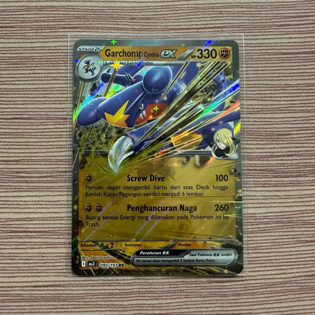 Kartu Pokemon TCG - Garchomp Cynthia EX RR MA3