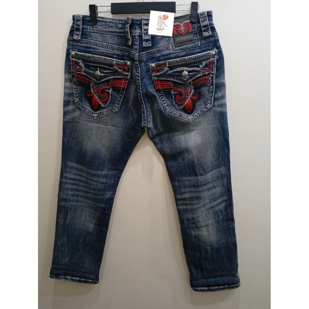 ROCK REVIVAL BLUE DENIM JEANS