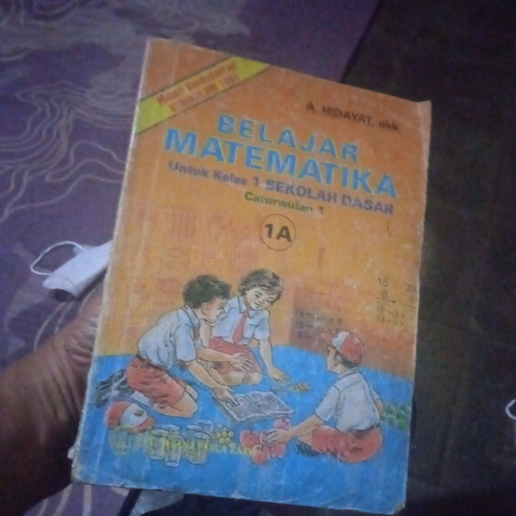 buku Belajar Matematika 1A, untuk kelas 1 SD caturwulan 1, buku original jadul