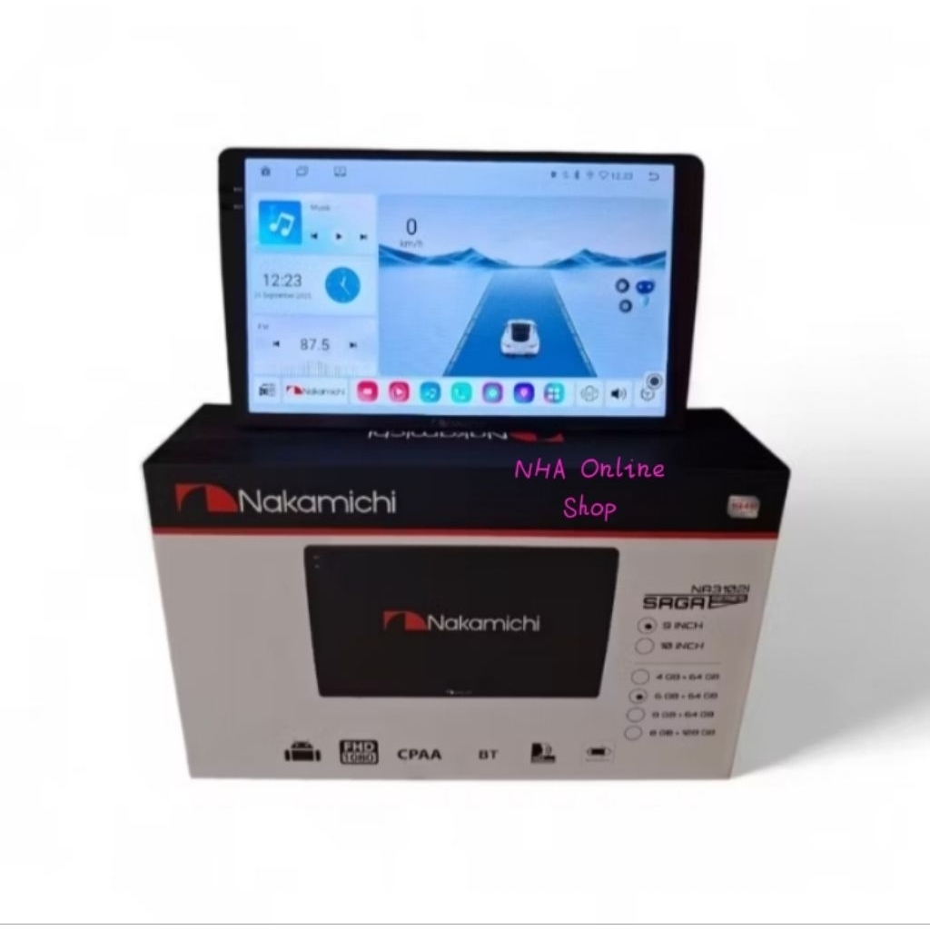 Head unit android Nakamichi Saga NA3102i Support kamera 360