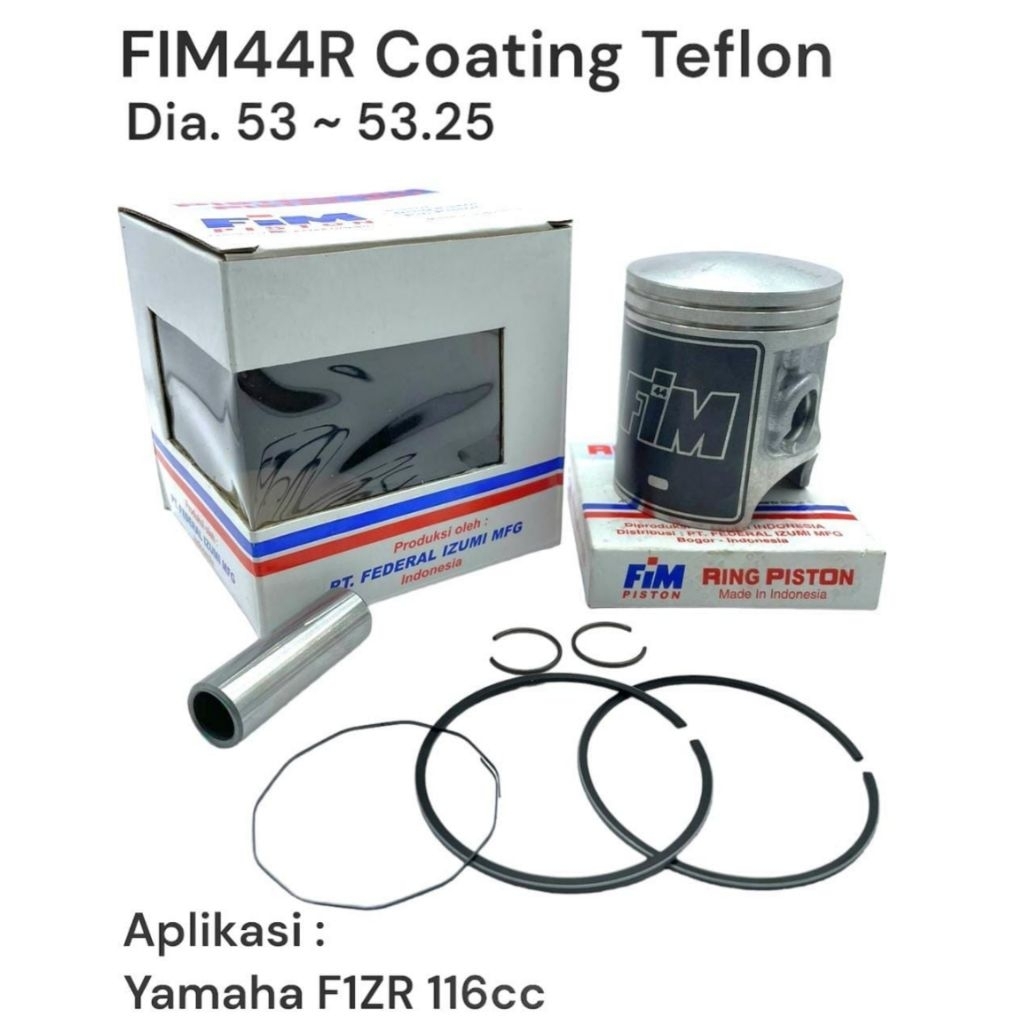 Piston Kit FIM Racing F1ZR, Force one, F1Z R Couting Teflon 2Tak, 2T, Pen 14 os 100 125 300 Pin 14