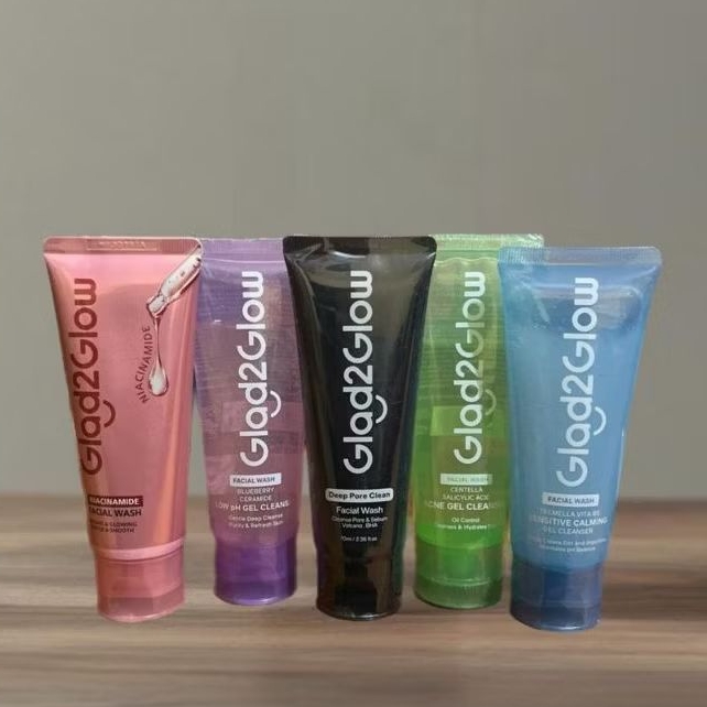 GLAD2GLOW Sabun Wajah Glad2Glow Series Blueberry Ceramide Low pH 70ml - Lembut, Melembabkan, dan Men