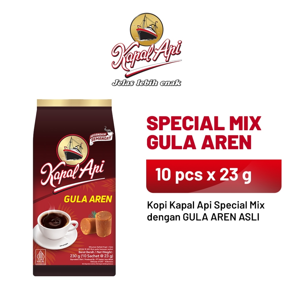 Kopi KAPAL API Special Mix Gula Aren 1 Pack (10 x 23 gr)