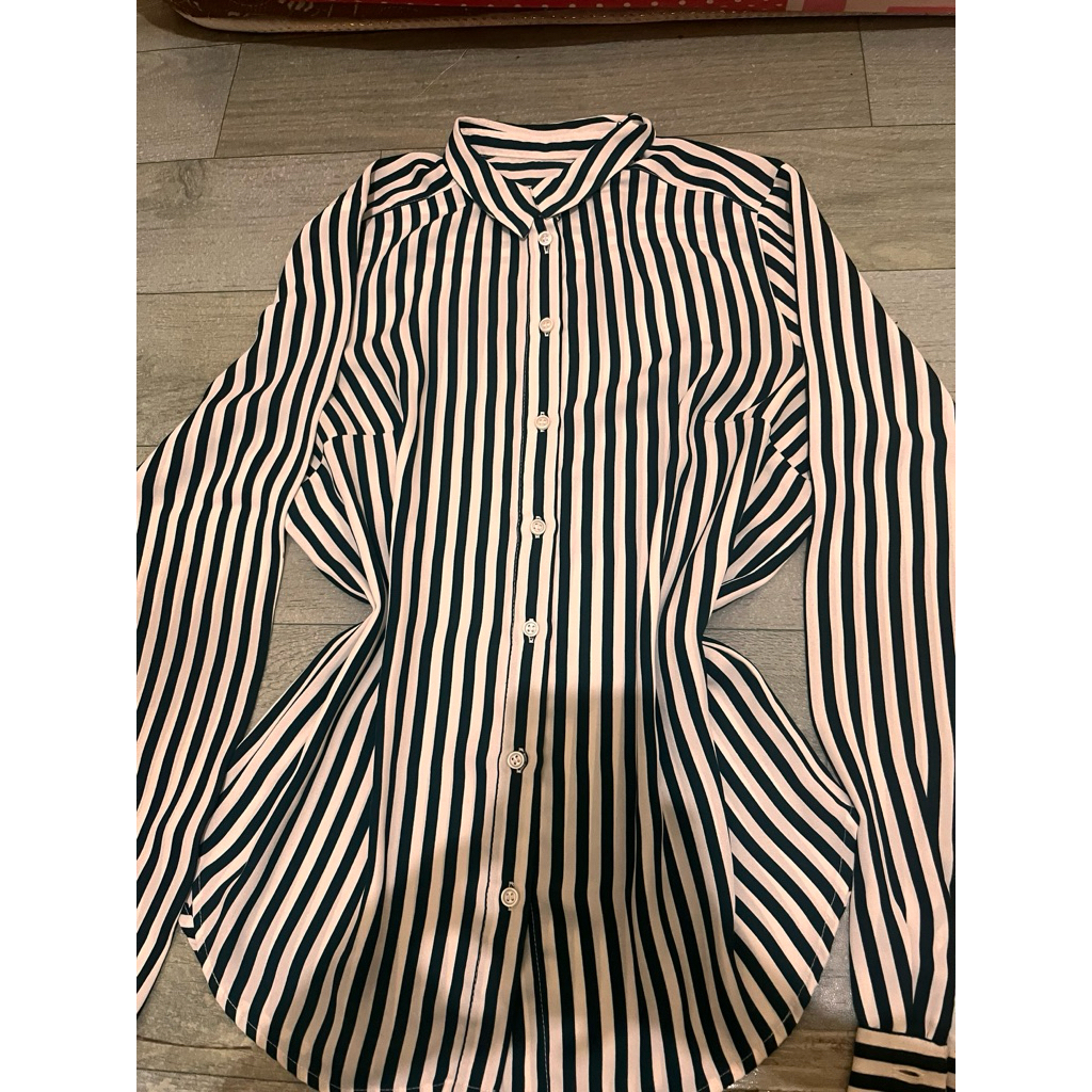 Kemeja Salur Sifon H&M