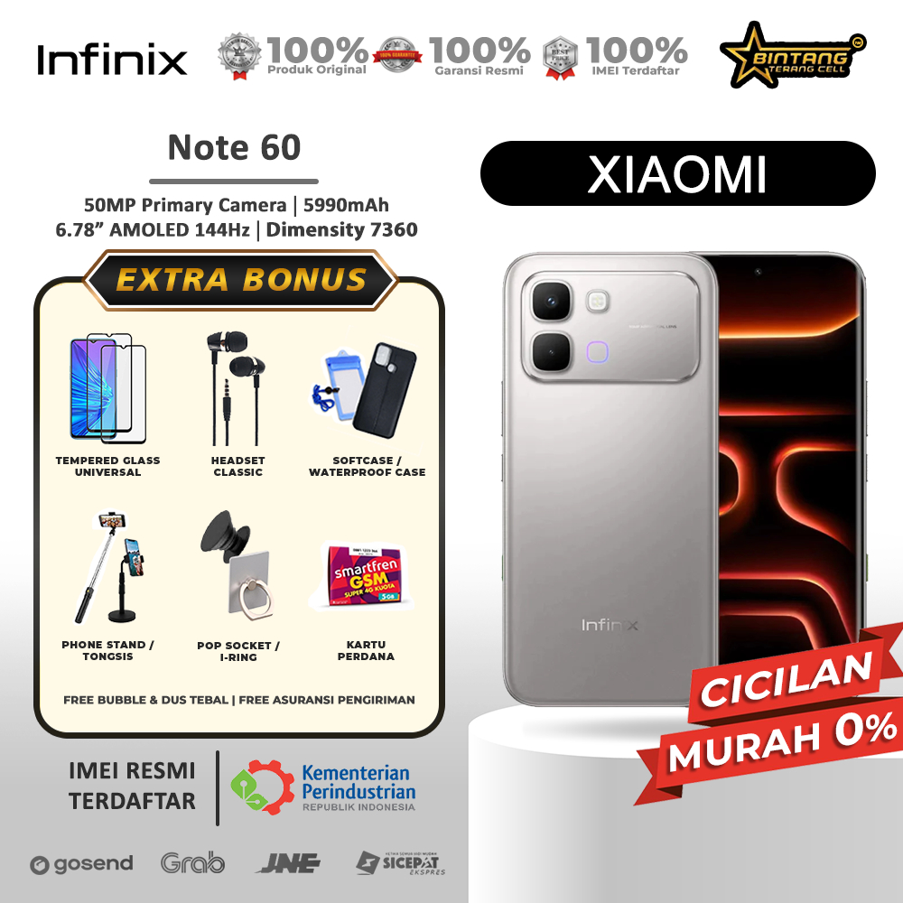 Infinix Note 60 5G NFC RAM 8/256GB Garansi Resmi