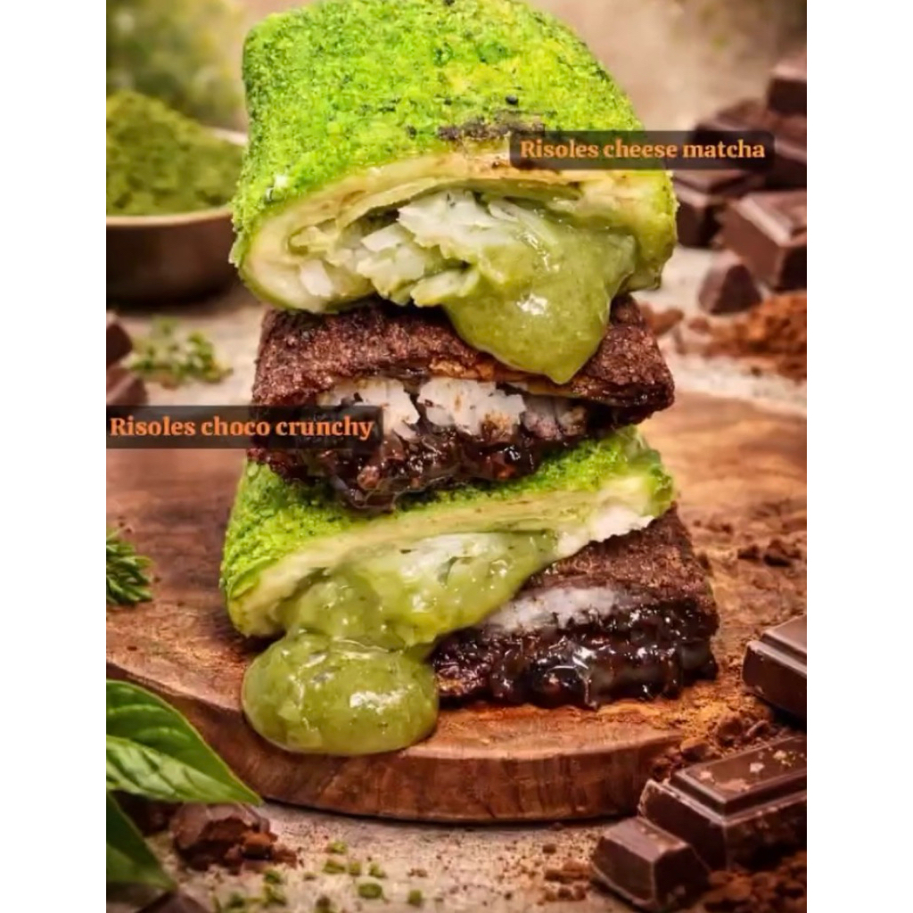 Risoles coklat cheese & matcha cheese/Risoles lumer/Risoles keju