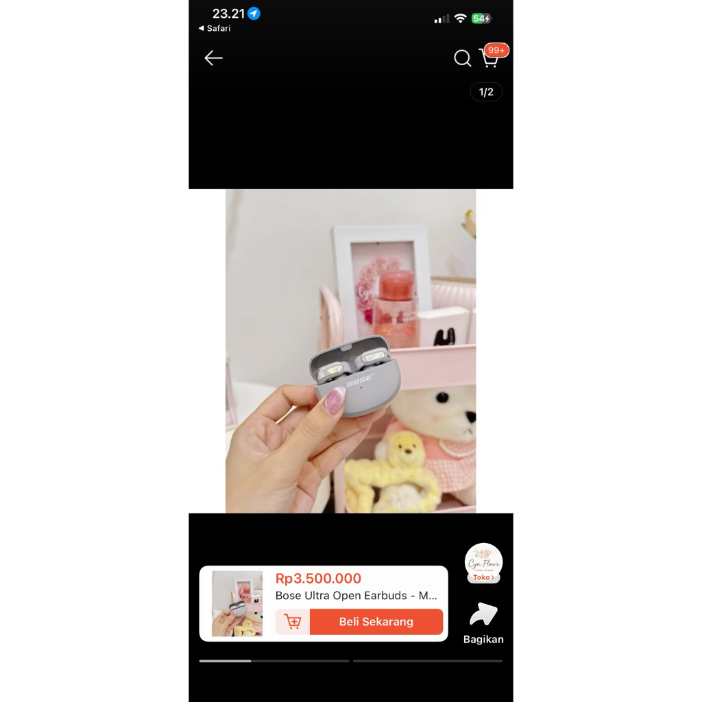 Bose ultra open earbuds - moonlight