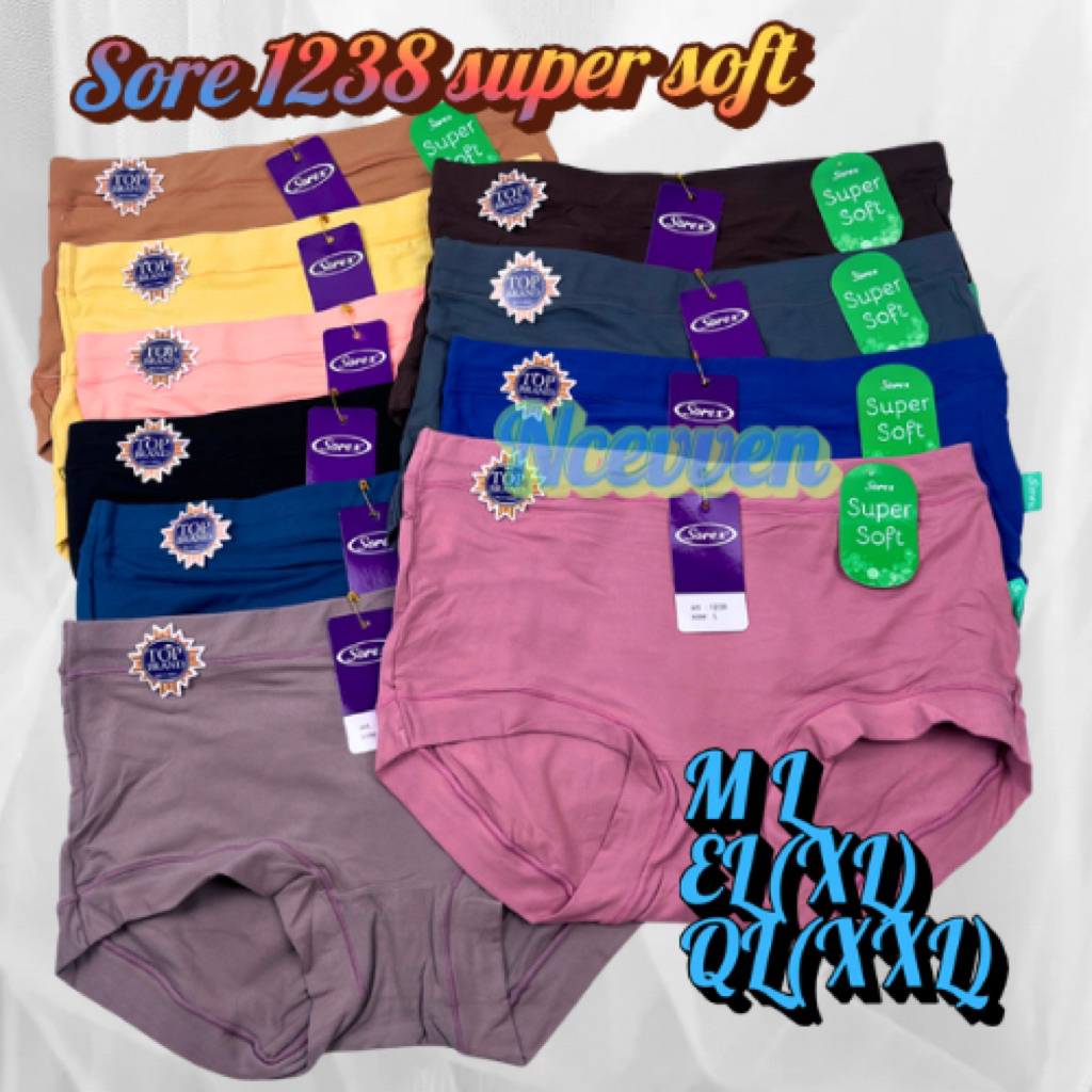 1pcs celana dalam wanita cewek dewasa sorex 1238 comfort extra soft M L EL QL 3L cd jumbo high waist