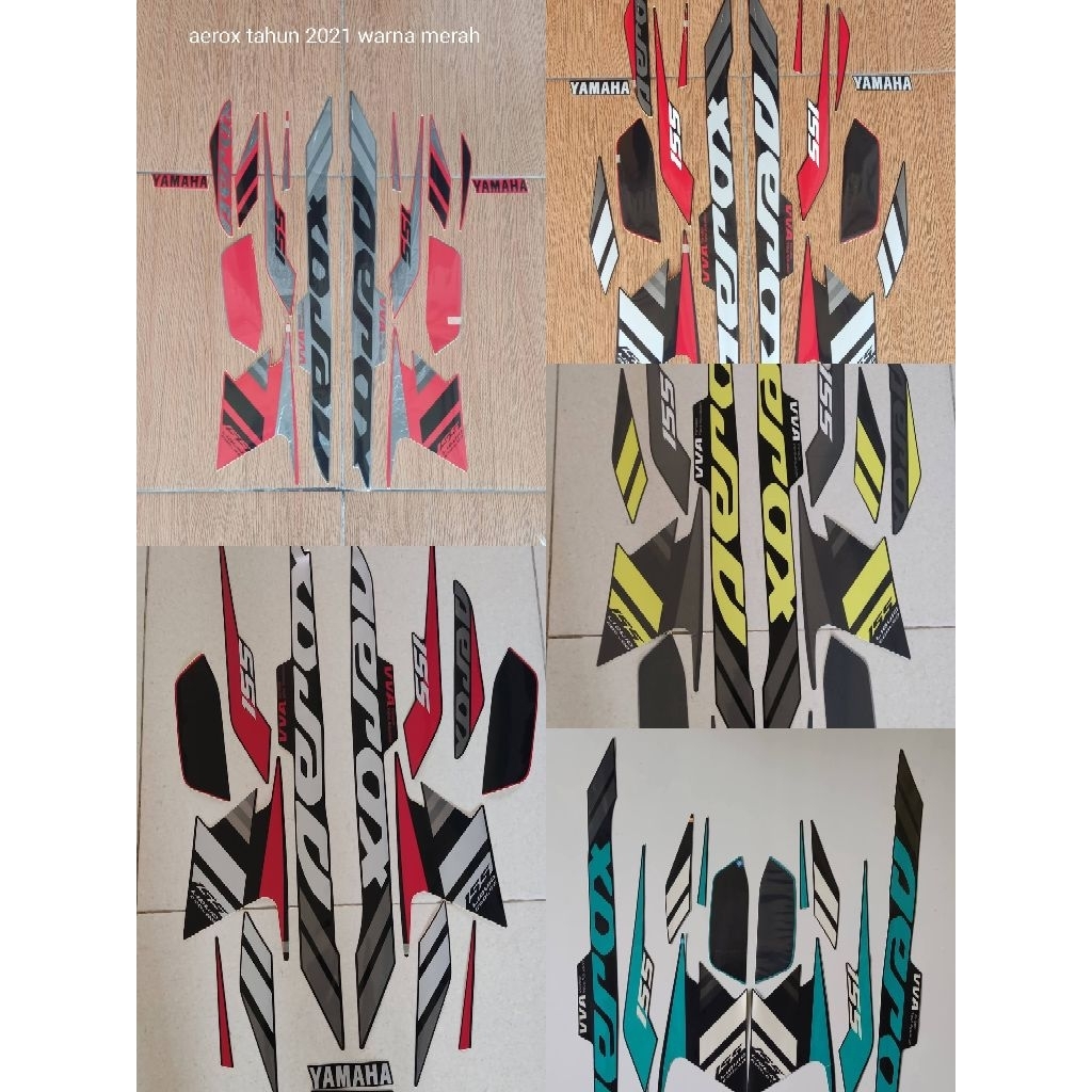 stiker striping motor Yamaha aerox 155 tahun 2021