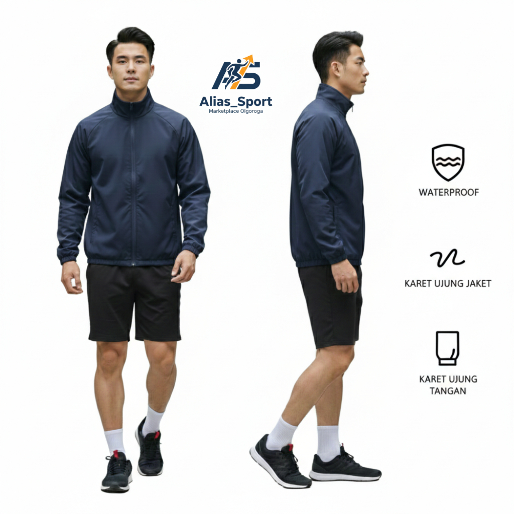 Jaket Pria Terbaru | Jaket Sport Waterproof Casual Alias_Sport