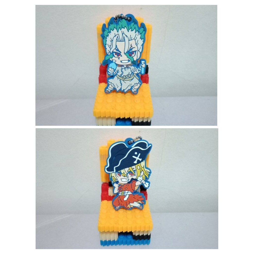 Dr.Stone Rubber Keychain Senku Ishigami, Ryusui Nanami