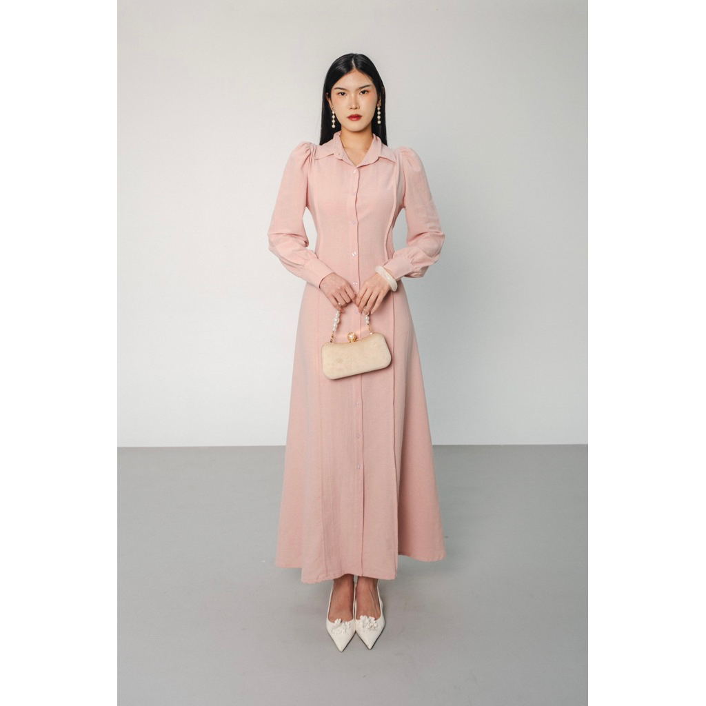 [LAVIA] Emilia Dress / Dress Puffy Sleeves Lengan Panjang