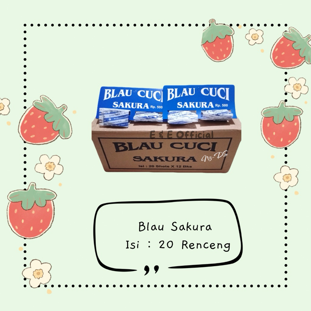 [ 1 KARTON ] BLAU SAKURA / BLAU CUCI SAKURA / BLAU CUCI BAJU / BLAO CUCI