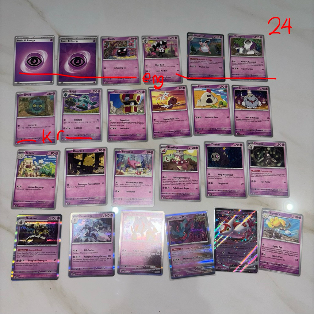 TAKE ALL 300 cards BULK kartu pokemon bahasa indonesia inggris jepang korea