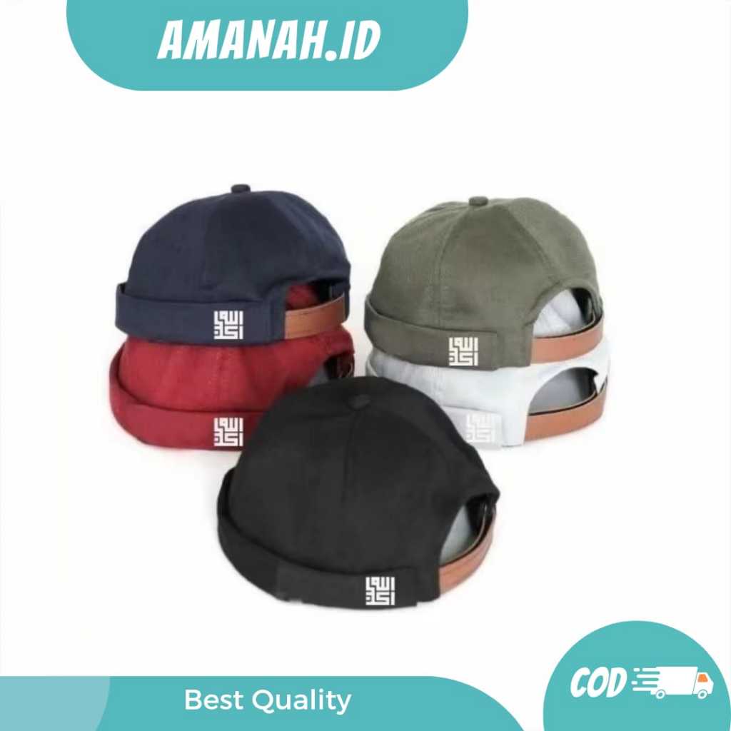 Topi Peci Dewasa Beanie Kopiah UAS Peci Miki Hat Logo Kaligrafi Muslim