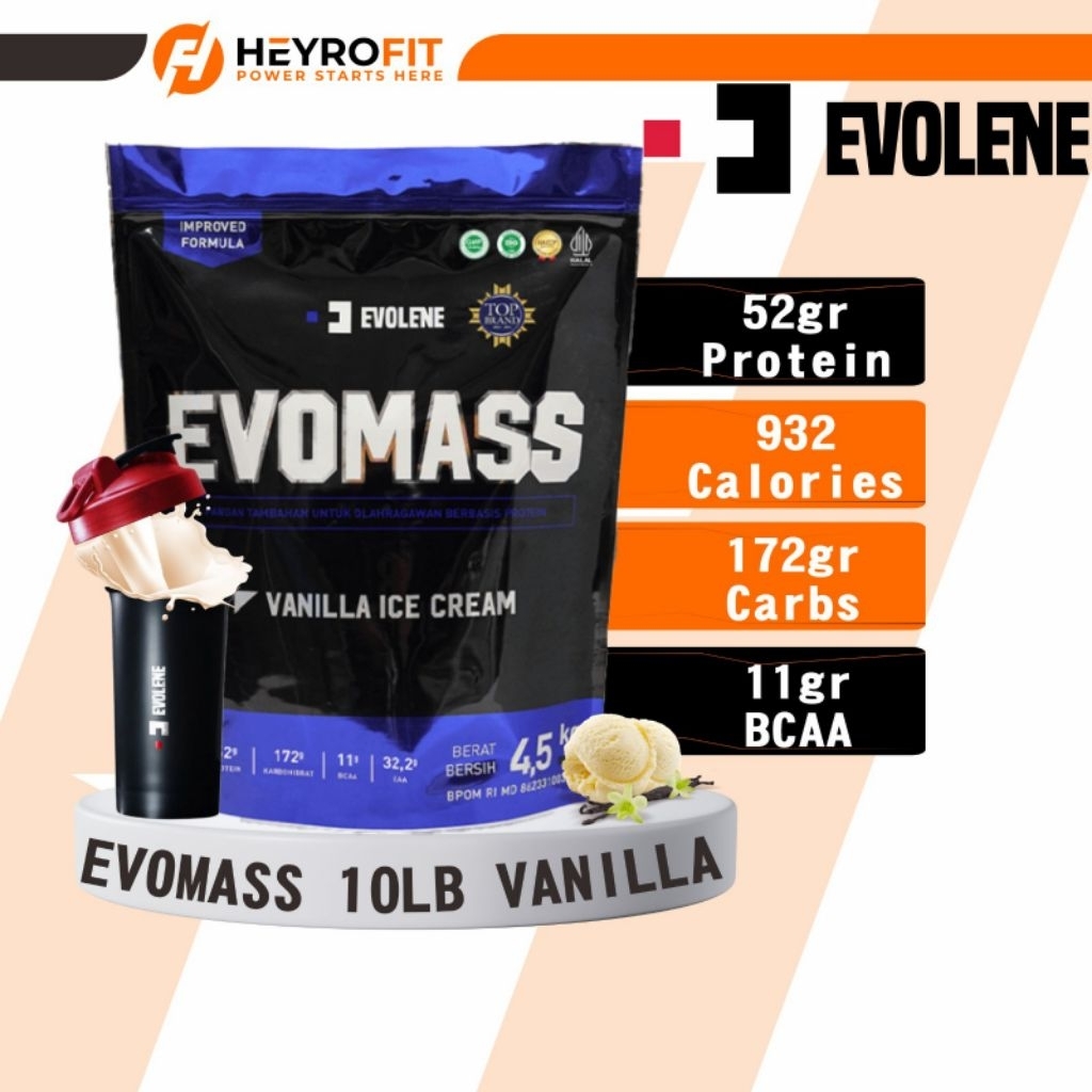 Evolene EVOMASS 10lb | Evolene mass gainer 4.500gr