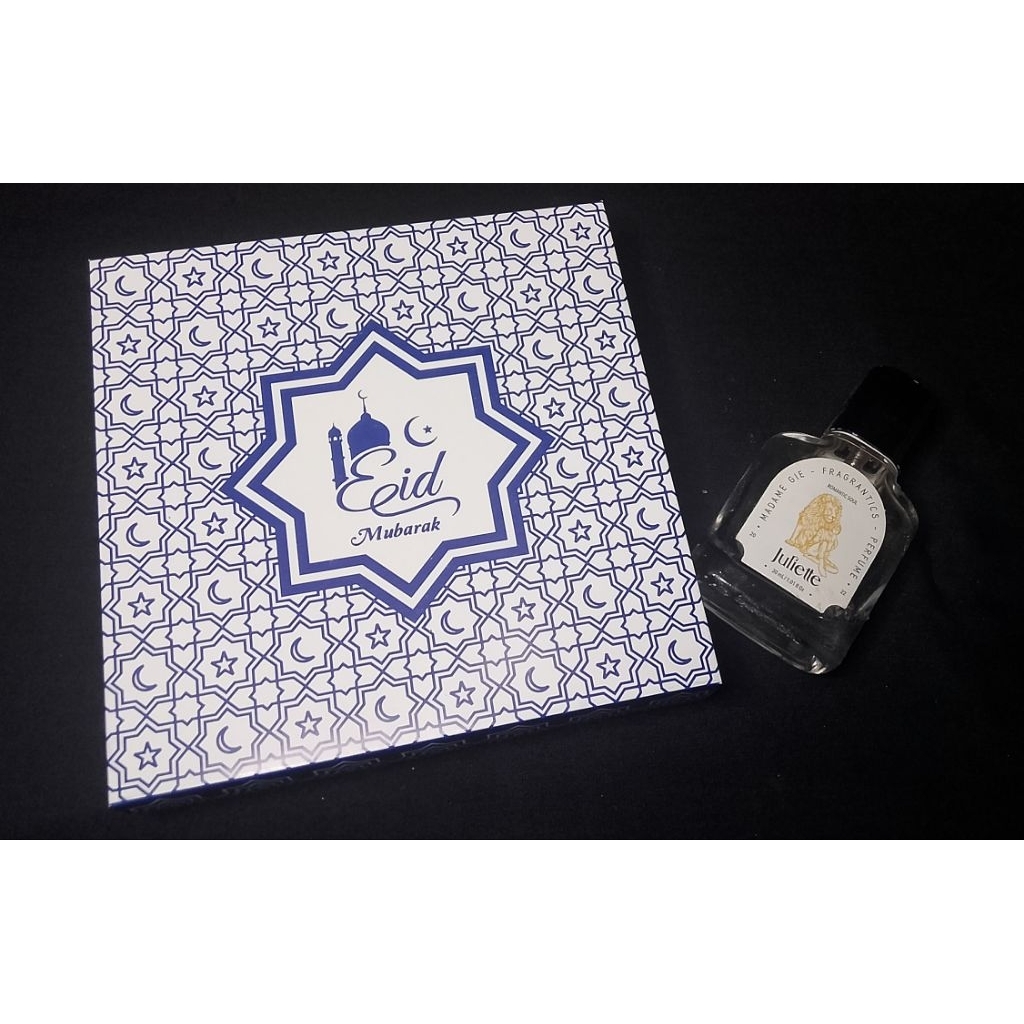 Isi 5 Eid Mubarok edisi raya series segiempat motif kemasan box by Zaryta Scraf