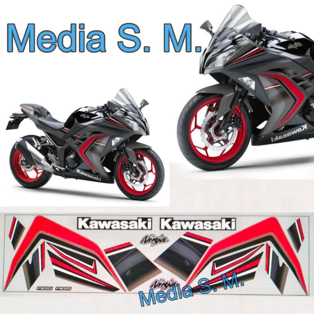 Striping sticker Kawasaki Ninja 250fi 250 fi Tahun 2016 - 2017 ( ABS LIMITED EDITION) Bahan Premium 