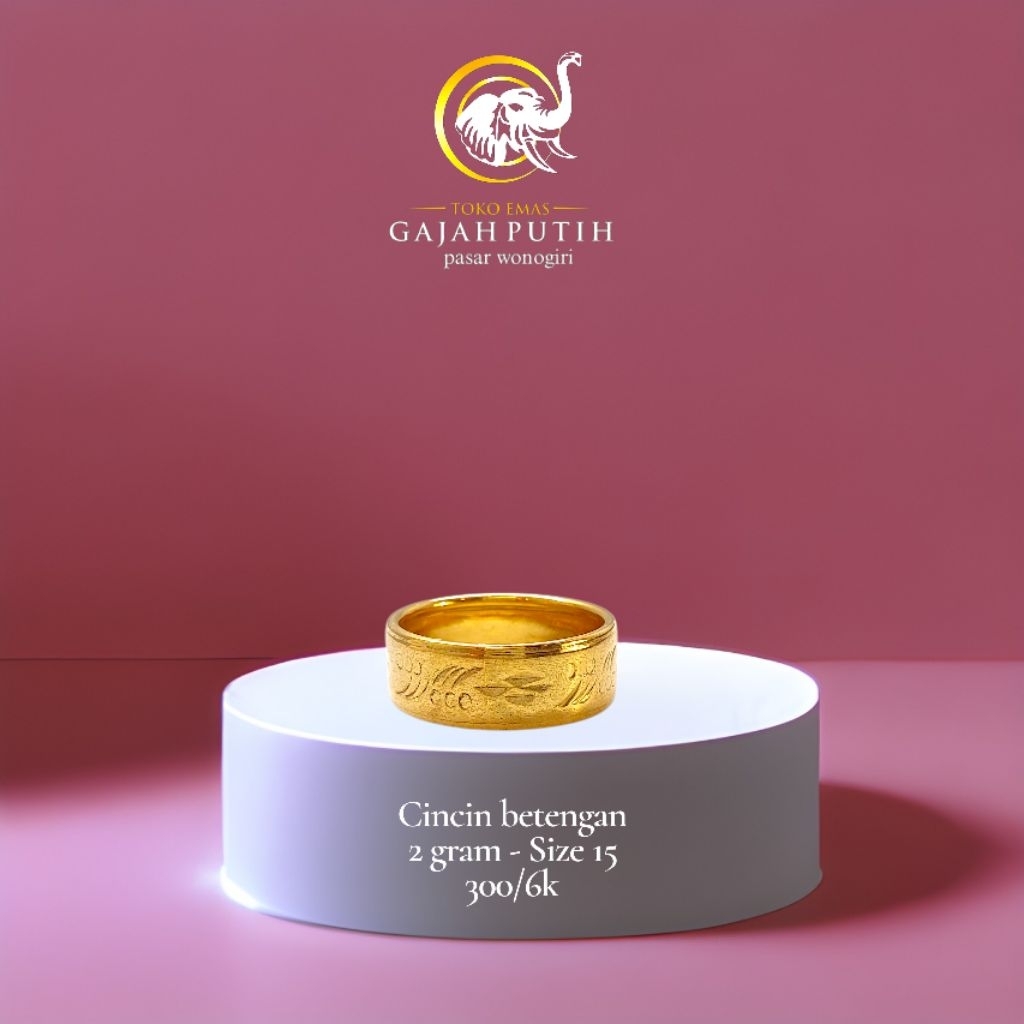 Cincin emas betengan 2 gram