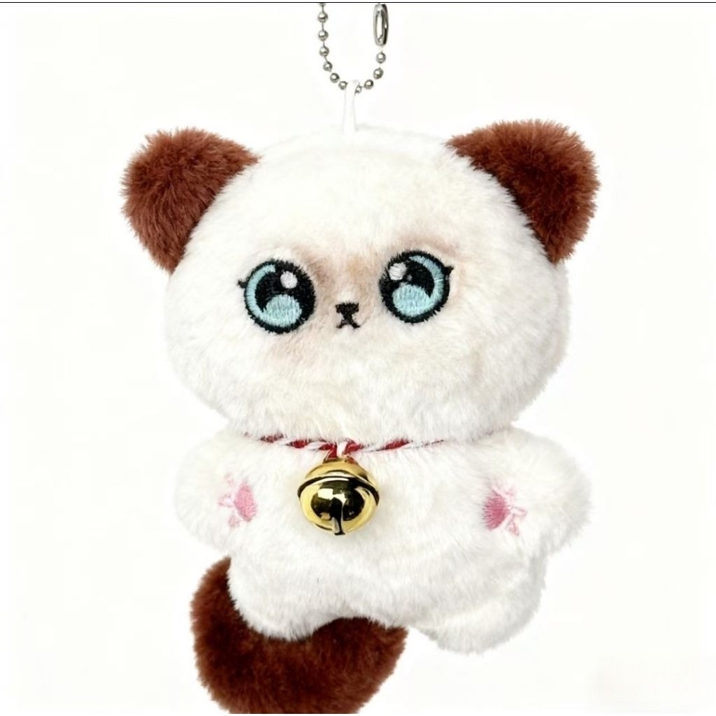 Gantungan Boneka Kucing Siam Himalaya Lonceng Bisa Bunyi - Lucu Lembut - Aksesoris