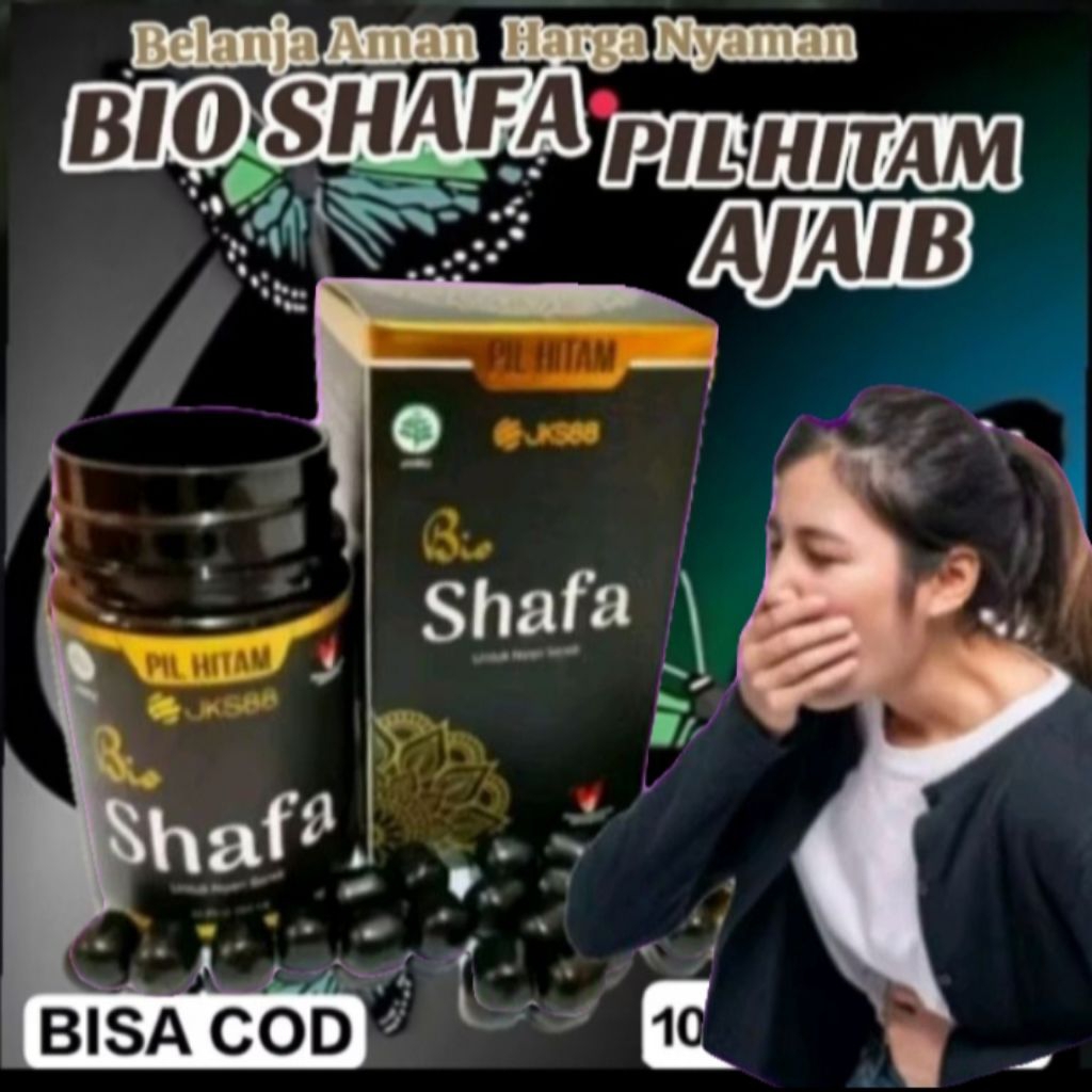 Bio shafaku pil hitam Bio shafa 30 obat asam urat nyeri sendi