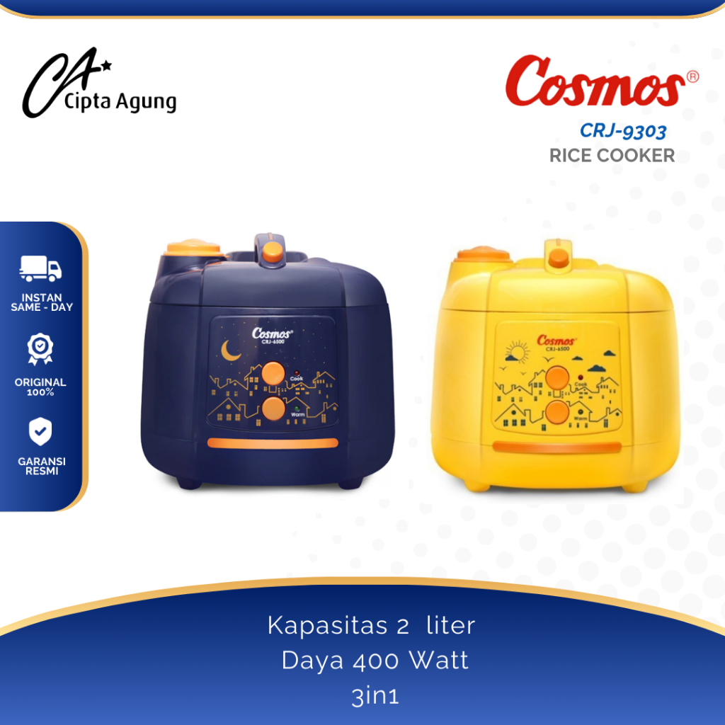 COSMOS RICE COOKER 2L 2 LITER COSMOS HARMOND CRJ-6500R CRJ6500R CRJ 6500R CRJ 6500 R  CRJ6500 R PENA
